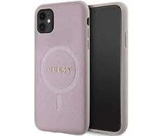 Dėklas GUESS GUHMN61PSAHMCP IPHONE 11 / XR 6.1 "Rožinis / Rožinis HARDCASE SAFFIANO MAGSAFE
