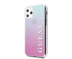 Guess dėklas, skirtas iPhone 11 Pro GUHCN58PCUGLPBL rožinės-mėlynos spalvos kietas dėklas Glitter Gradient