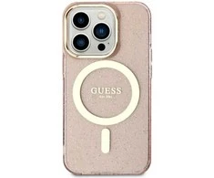 Apple iPhone 11 Guess dėklas Glitter Gold MagSafe (GUHMN61HCMCGP) rožinės spalvos