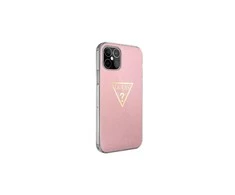 Apple iPhone 12 Mini Guess dėklas Metallic Collection (GUHCP12SPCUMPTPI) rožinės spalvos