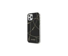 Apple iPhone 12 Mini Guess dėklas Gold Chain Collection (GUHCP12SPCUCHBK) juodos spalvos