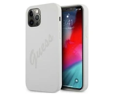 Apple iPhone 12 Pro Max Guess dėklas Script Vintage (GUHCP12LLSVSCR) pilkos spalvos