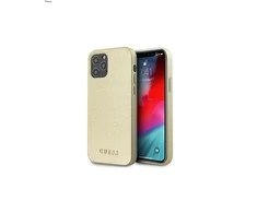Apple iPhone 12 Pro Max Guess dėklas Iridescent (GUHCP12LIGLGO) aukso spalvos