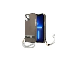 Apple iPhone 13 Mini Guess dėklas Translucent Stap (GUHCP13SHTSGSK) juodos spalvos