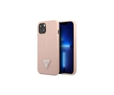Apple iPhone 13 Mini Guess dėklas Saffianotriangle Logo (GUHCP13SPSATLP) rožinės spalvos