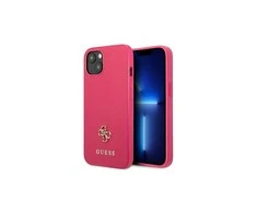 Apple iPhone 13 Pro Guess dėklas Saffiano 4G Small Metal Logo (GUHCP13LPS4MF) rožinės spalvos