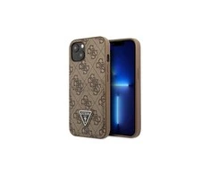 Dėklas GUESS GUHCP13LP4TPW IPHONE 13 PRO / 13 6.1 "BROWN / BROWN HARDCASE 4G TRIANGLE CARDSLOT LOGO