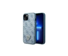 Dėklas GUESS GUHCP13LP4TPB IPHONE 13 PRO / 13 6.1 "Mėlynas / Mėlynas HARDCASE 4G TRIANGLE CARDSLOT LOGO