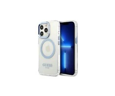Dėklas Guess GUHMP13LHTRMB iPhone 13 Pro / 13 6,1" mėlyna/mėlynas hard case Metal Outline Magsafe