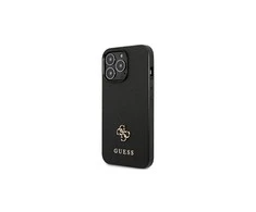 Apple iPhone 13 Pro Guess dėklas Saffiano 4G Small Metal Logo (GUHCP13LPS4MK) juodos spalvos
