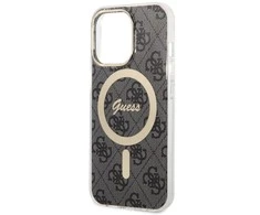 Dėklas GUESS GUHMP13LH4STK IPHONE 13 PRO / 13 6.1 "Juodas / Juodas HARDCASE 4G MAGSAFE