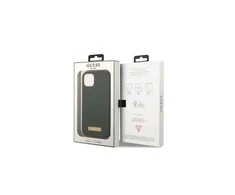 Apple iPhone 13 Pro Max Guess Dėklas silikoninis Logo Plate MagSafe (GUHMP13XSPLA) žalios spalvos