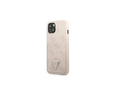 Apple iPhone 13 Pro Max Guess dėklas 4G Triangle Logo Cardslot (GUHCP13XP4TPP) rožinės spalvos