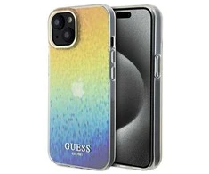Apple iPhone 13 / 14 / 15 Guess dėklas IML Faceted Mirror Disco Iridescent (GUHCP14SHDECMI) įvairiaspalvis