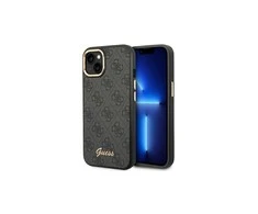 Guess GUHCP14SHG4SHK Apple iPhone 14 / 15 / 136.1" juodos spalvos hard dėklas 4G Vintage Gold Logo
