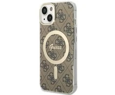 Dėklas GUESS GUHMP14SH444 IPHONE 14/15/13 6.1 "BROWN / BROWN HARDCASE 4G MAGSAFE