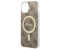 Dėklas GUESS GUHMP14SH444 IPHONE 14/15/13 6.1 "BROWN / BROWN HARDCASE 4G MAGSAFE
