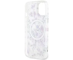 Apple iPhone 14 Guess dėklas Flower MagSafe (GUHMP14SHCFWST) skaidrus