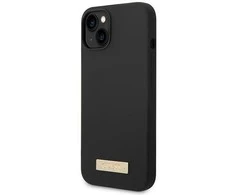 Dėklas GUESS GUHMP14MSBPLK IPHONE 14 PLUS / 15 PLUS 6.7 "Juodas / Juodas HARD CASE SILICONE PLATE MAGSAFE LOGO