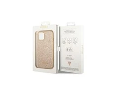 Dėklas GUESS GUHCP14MHGGSHD IPHONE 14 PLUS / 15 PLUS 6.7 "GOLD / GOLD HARD CASE GLITTER SCRIPT