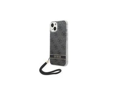 Apple iPhone 14 Plus Guess dėklas 4G Print Strap (GUOHCP14MH4STK) juodos spalvos