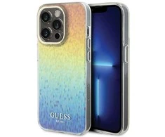 Apple iPhone 14 Pro Guess dėklas IML Faceted Mirror Disco Iridescent (GUHCP14LHDECMI) įvairiaspalvis