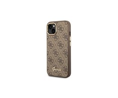 Apple iPhone 14 Pro Guess Dėklas 4G Vintage Gold Logo (GUHCP14LHG4SHW) rudos spalvos