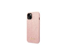 Apple iPhone 14 Pro Guess Hard dėklas Glitter Script rožinės spalvos