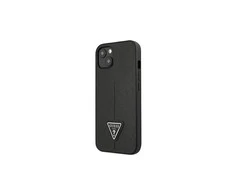 Apple iPhone 14 Pro Guess dėklas Saffianotriangle Logo (GUHCP14LPSATLK) juodos spalvos
