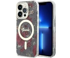 Apple iPhone 14 Pro Guess dėklas Flower MagSafe (GUHMP14LHCFWSA) žalios spalvos