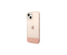 Guess GUHCP14XHGCOP iPhone 14 Pro Max 6,7 colių eilinis/rožinis kietas dėklas, permatomas