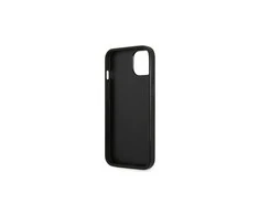 Apple iPhone 14 Pro Max Guess dėklas Saffianotriangle Logo (GUHCP14XPSATLG) sidabrinės spalvos