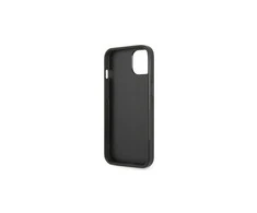 Apple iPhone 14 Pro Max Guess dėklas Saffianotriangle Logo (GUHCP14XPSATLK) juodos spalvos
