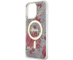 Apple iPhone 14 Pro Max Guess dėklas Flower MagSafe (GUHMP14XHCFWSA) žalios spalvos