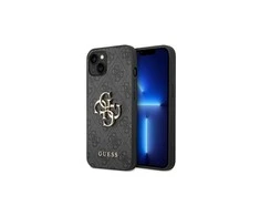 Apple iPhone 14 Pro Max Guess dėklas 4G Big Metal Logo pilkos spalvos