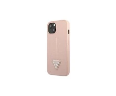 Apple iPhone 14 Pro Max Guess dėklas Saffianotriangle Logo (GUHCP14XPSATLP) rožinės spalvos