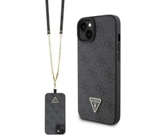 Apple iPhone 15 Guess dėklas Crossbody 4G Metal Logo (GUHCP15SP4TDSCPK) juodos spalvos
