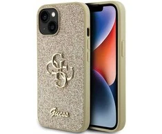 Dėklas GUESS GUHCP15MHG4SGD IPHONE 15 PLUS / 14 PLUS 6.7 "GOLD / GOLD HARDCASE GLITTER SCRIPT BIG 4G