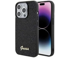 Dėklas GUESS GUHCP15LPMSDGSK IPHONE 15 PRO 6.1 "Juodas/Juodas HARDCASE DISCO METAL SCRIPT