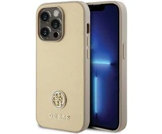 Dėklas GUESS GUHCP15XPS4DGPD IPHONE 15 PRO MAX 6.7 "ZLOTY/GOLD HARDCASE STRASS METAL LOGO