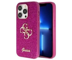 Dėklas GUESS GUHCP15LHG4SGU IPHONE 15 PRO 6.1 "PURPLE/PURPLE HARDCASE GLITTER SCRIPT BIG 4G