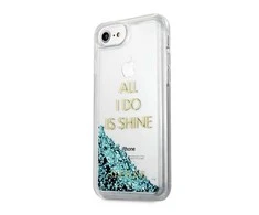 Apple iPhone 6 / 6S / 7 / 8 / SE 2020 / 2022 Guess Hard dėklas Liquid Glitter Party (GUHCP7GLUQBL) mėlynos spalvos