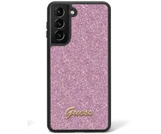 Samsung Galaxy S24 Guess dėklas Glitter Script (GUHCS24SHGGSHU) violetinės spalvos