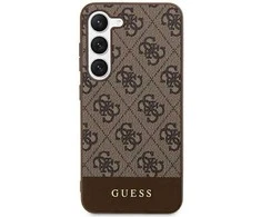 Samsung Galaxy S24 Plus Guess dėklas 4G Stripe Collection (GUHCS24MG4GLBR) rudos spalvos