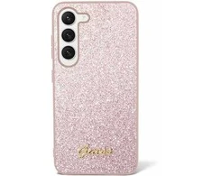 Samsung Galaxy S24 Plus Guess dėklas Glitter Script (GUHCS24MHGGSHP) rožinės spalvos