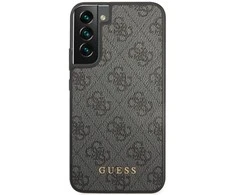Samsung Galaxy S23 Guess dėklas 4G Metal Gold Logo (GUHCS23SG4GFGR) pilkos spalvos