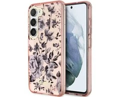 Guess dėklas, skirtas Samsung Galaxy S23 Plus GUHCS23MHCFWSP rožinės spalvos HC IML Flower