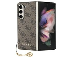 Samsung Galaxy Z Fold 5 Guess Dėklas 4G Charms Collection (GUHCZFD5GF4GBR) rudos spalvos