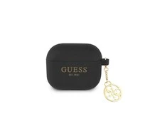 GUESS GUA2LSC4EK AIRPODS 1/2 COVER Juodas/Juodas SILICONE CHARM 4G COLLECTION