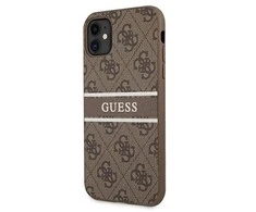 Dėklas Apple iPhone 11 Guess Stripe GUHCN614GDBR rudos spalvos